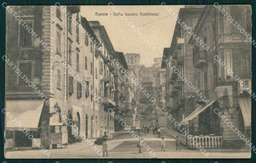 La Spezia Città Salita Spallanzani cartolina QZ7358 – fronte