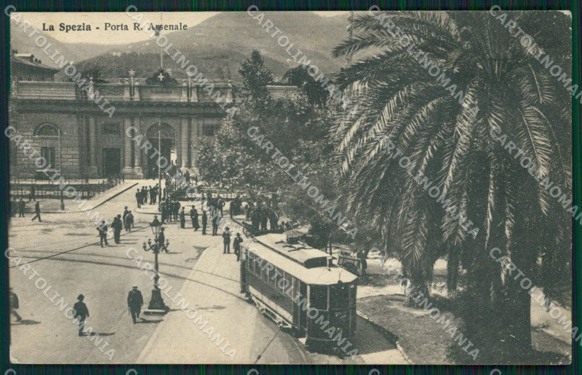 La Spezia Città Tram Porta Arsenale cartolina QZ7360 – fronte