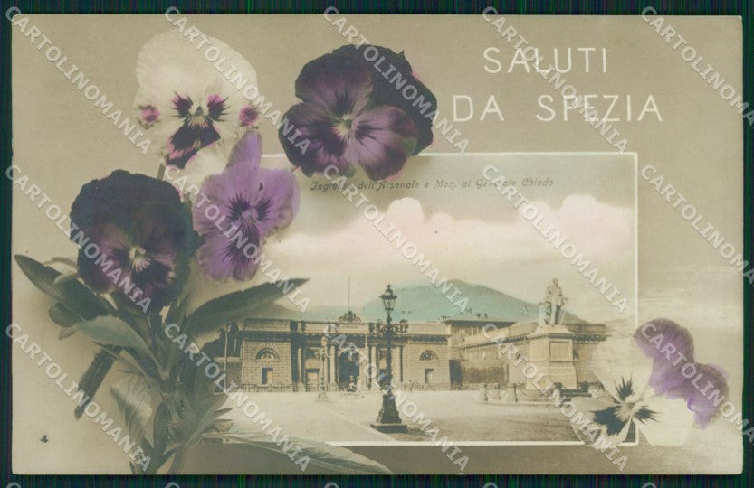 La Spezia Città Saluti da Foto cartolina QZ7363 – fronte