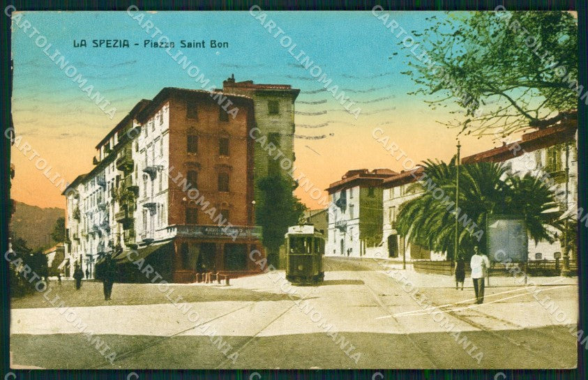 La Spezia Città Tram cartolina QZ7368 – fronte