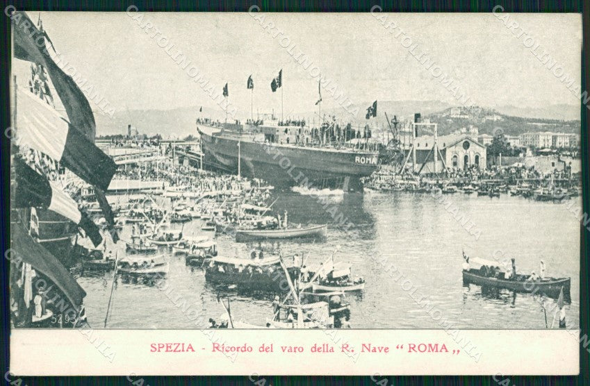 La Spezia Città Varo Regia Nave Roma cartolina QZ7400 – fronte