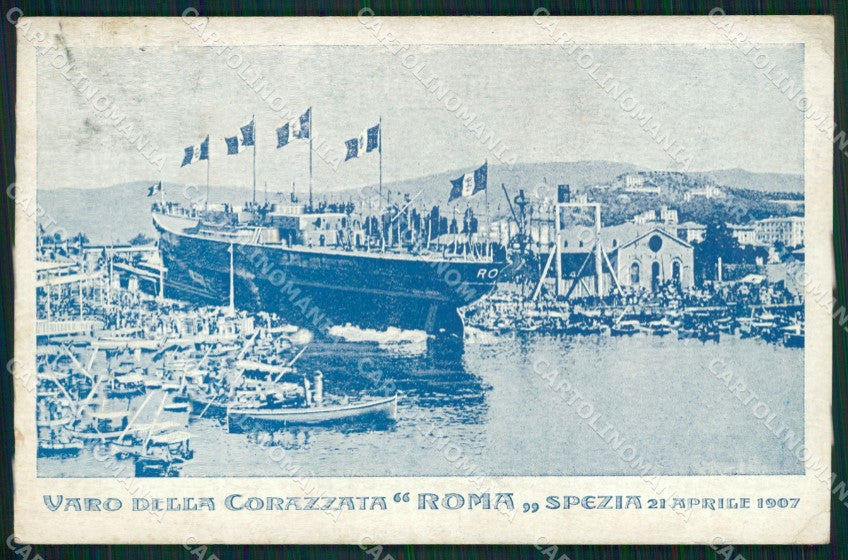 La Spezia Città Varo Corazzata Roma cartolina QZ7402 – fronte