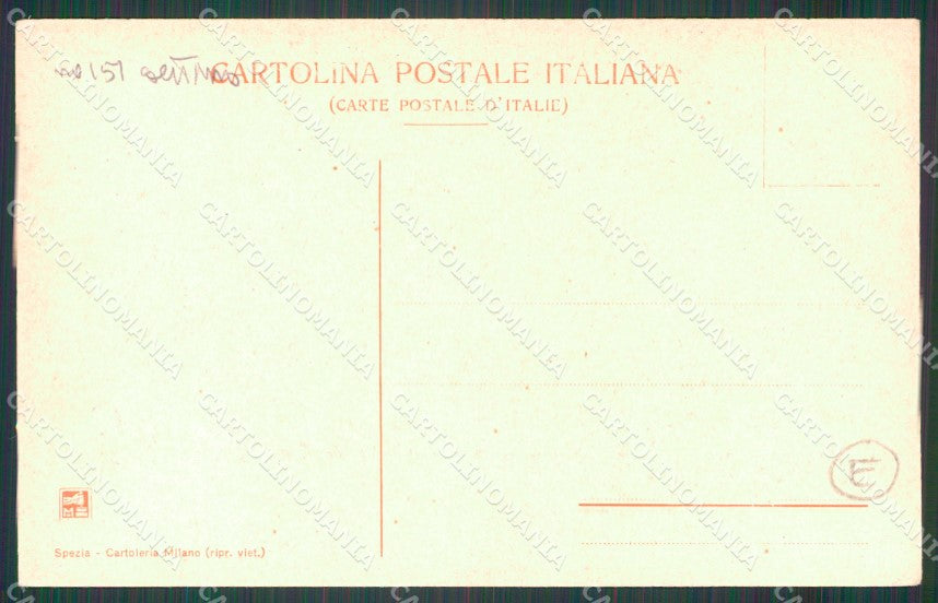 La Spezia Città Varo Corazzata Roma Commemorativa ABRASA cartolina QZ7412 – retro