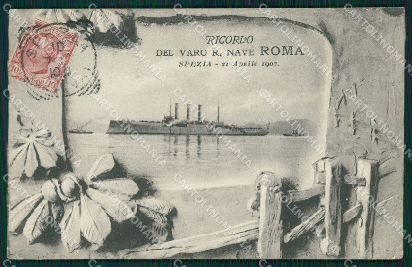 La Spezia Città Varo Regia Nave Roma cartolina QZ7421 – fronte