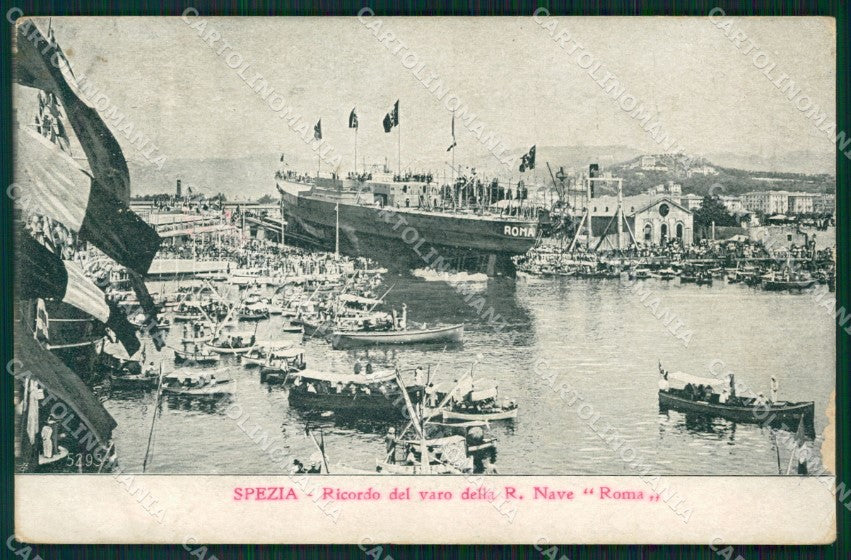 La Spezia Città Varo Regia Nave Roma cartolina QZ7429 – fronte