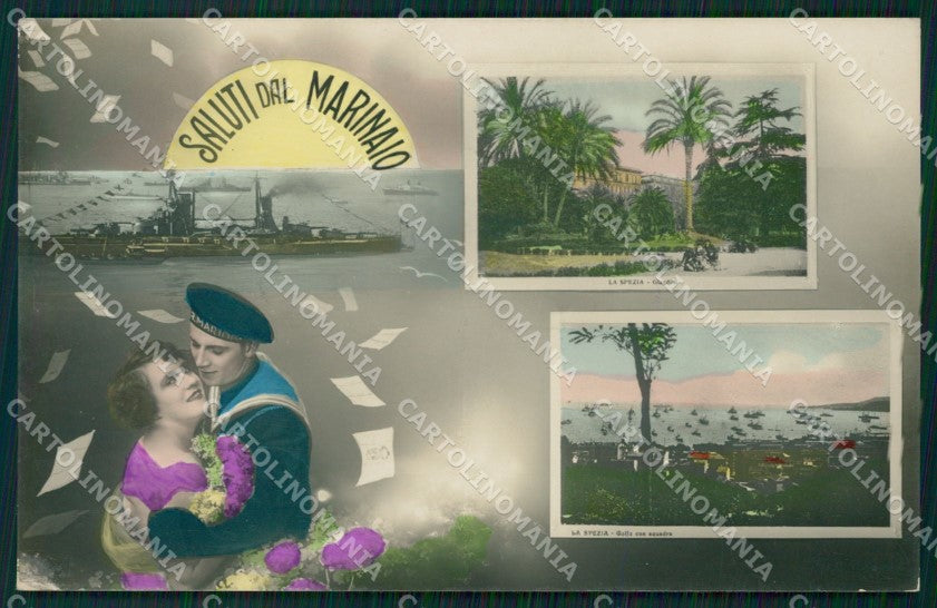 La Spezia Città Marina Militare Saluti da Foto cartolina QZ7436 – fronte