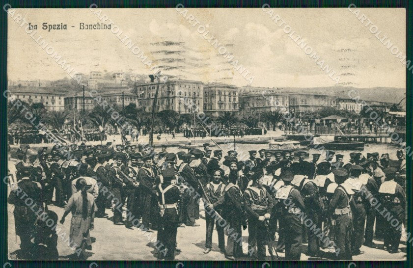 La Spezia Città Banchina Militari PIEGHINA cartolina QZ7439 – fronte