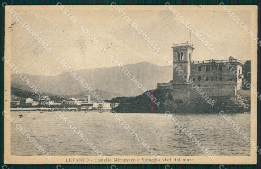 La Spezia Levanto Castello Miramare cartolina QZ7459 – fronte