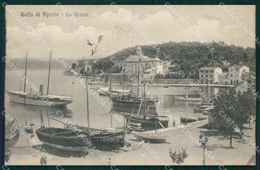 La Spezia Porto Venere Le Grazie Barche cartolina QZ7467 – fronte