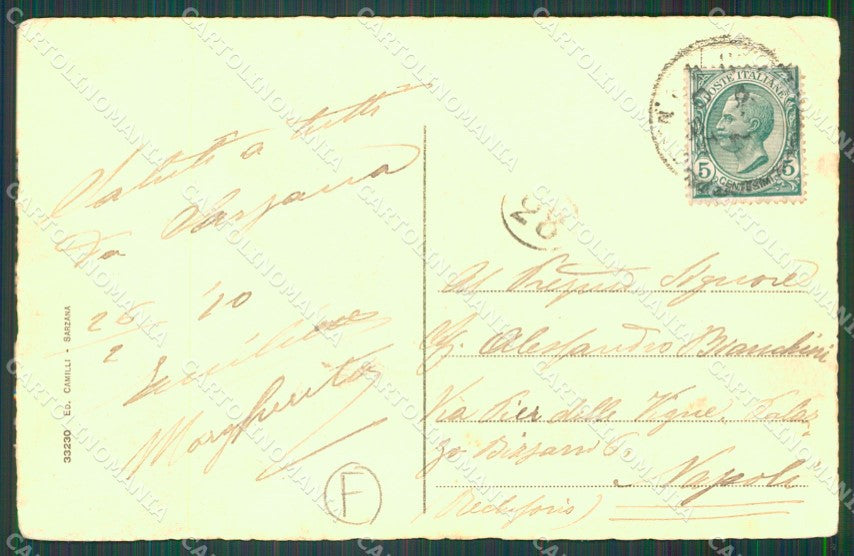 La Spezia Sarzana PIEGA cartolina QZ7477 – retro