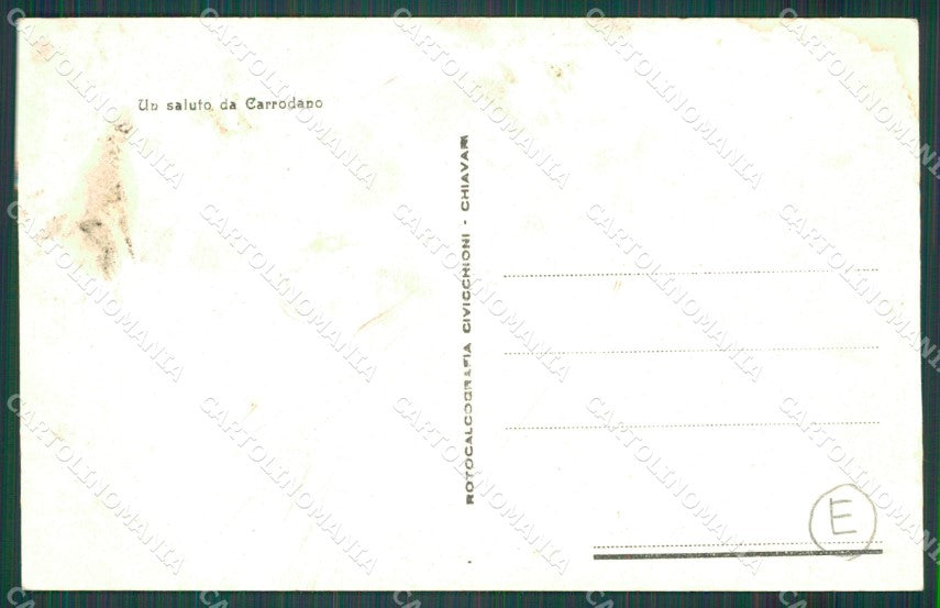 La Spezia Carrodano ABRASA FORI cartolina QZ7480 – retro
