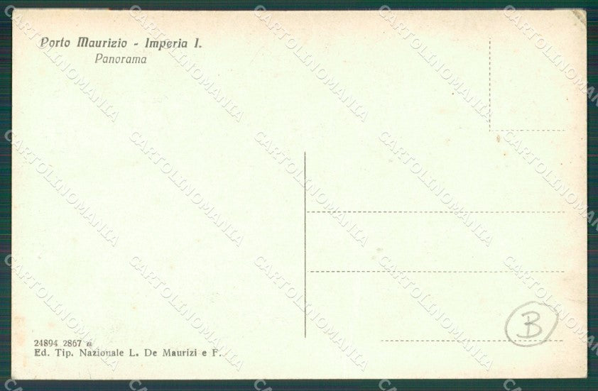 Imperia Porto Maurizio cartolina QZ7483 – retro