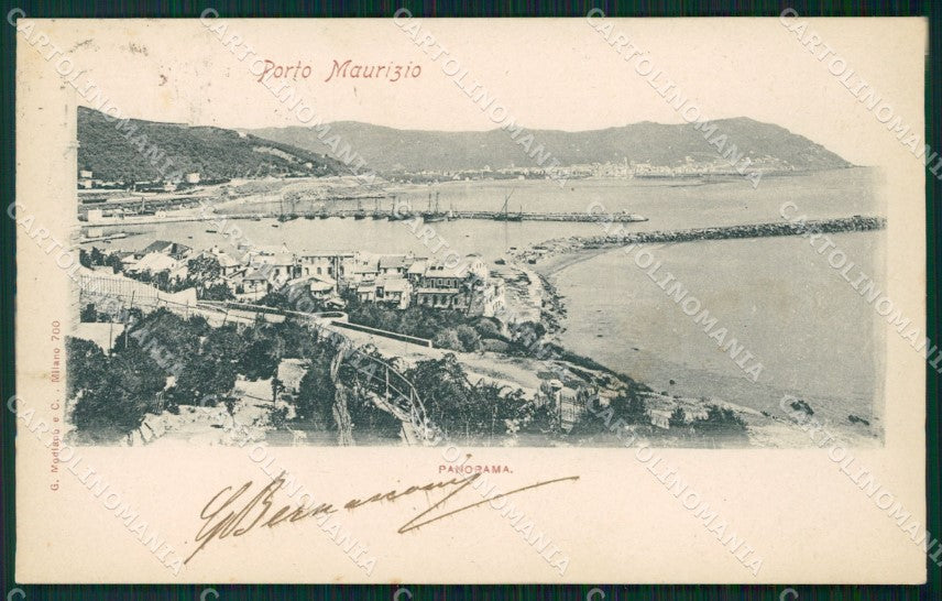 Imperia Porto Maurizio PIEGA cartolina QZ7484 – fronte