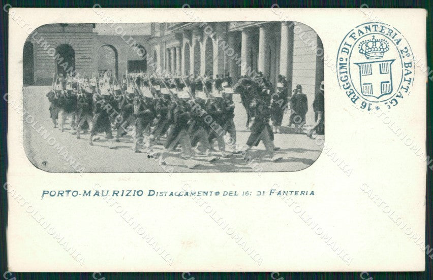 Imperia Porto Maurizio Militari cartolina QZ7495 – fronte