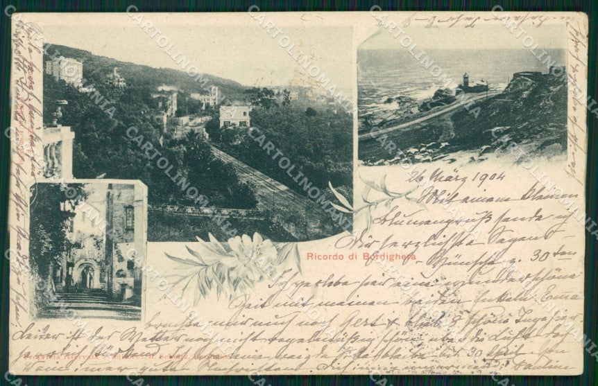 Imperia Bordighera cartolina QZ7502 – fronte