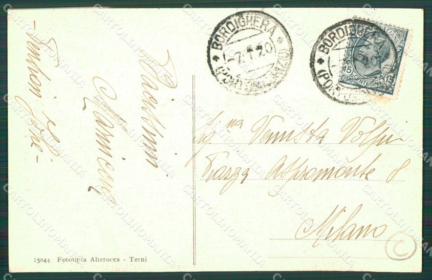 Imperia Bordighera Porta Sottana cartolina QZ7508 – retro
