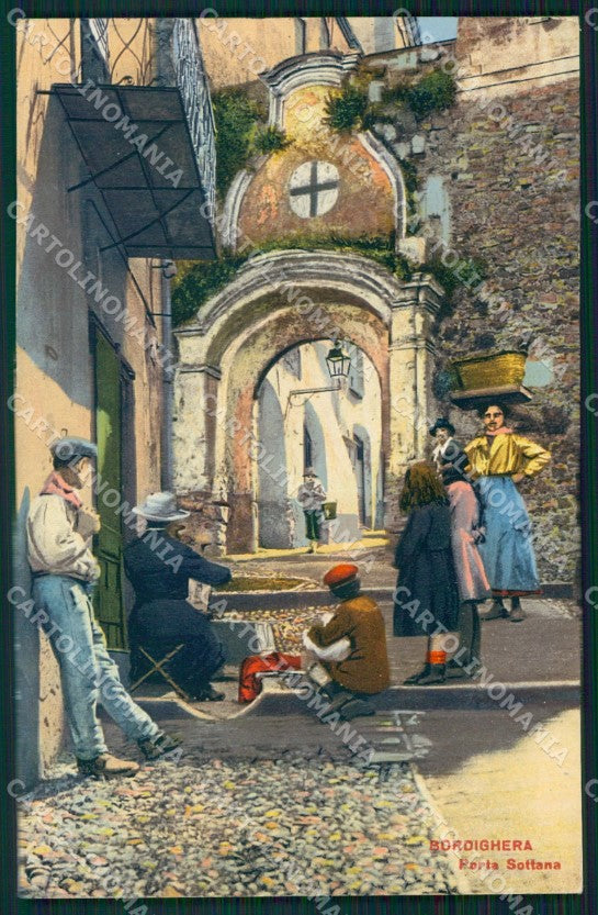 Imperia Bordighera Porta Sottana cartolina QZ7512 – fronte