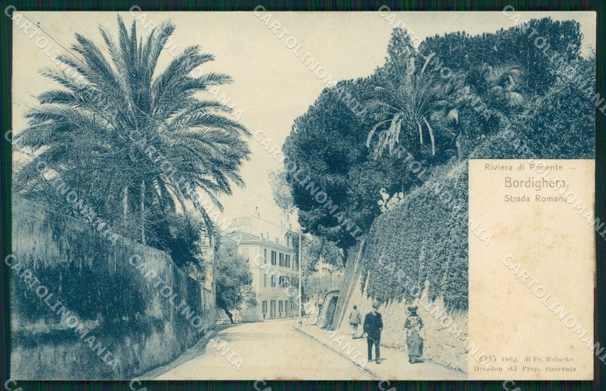 Imperia Bordighera Strada Romana cartolina QZ7514 – fronte