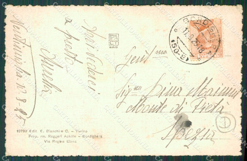 Imperia Bordighera cartolina QZ7529 – retro