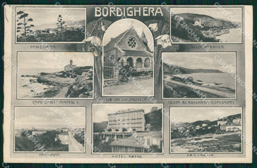 Imperia Bordighera cartolina QZ7530 – fronte