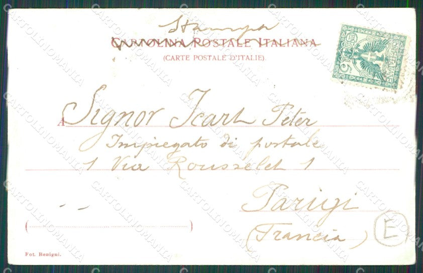 Imperia Bordighera Strada Arziglia PIEGA cartolina QZ7546 – retro