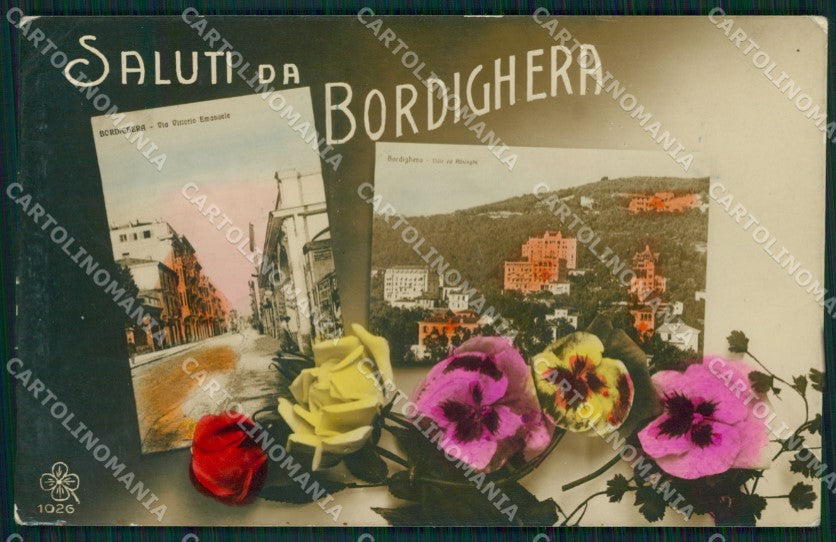 Imperia Bordighera Saluti da PIEGHE Foto cartolina QZ7547 – fronte