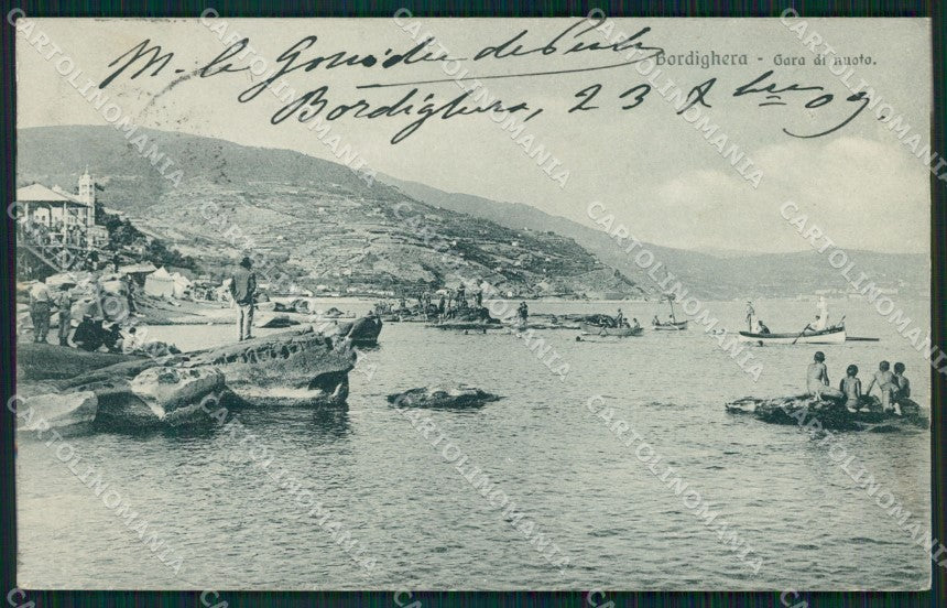 Imperia Bordighera Gara di Nuoto cartolina QZ7552 – fronte