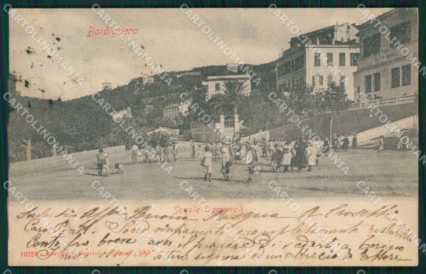 Imperia Bordighera Scuola cartolina QZ7554 – fronte