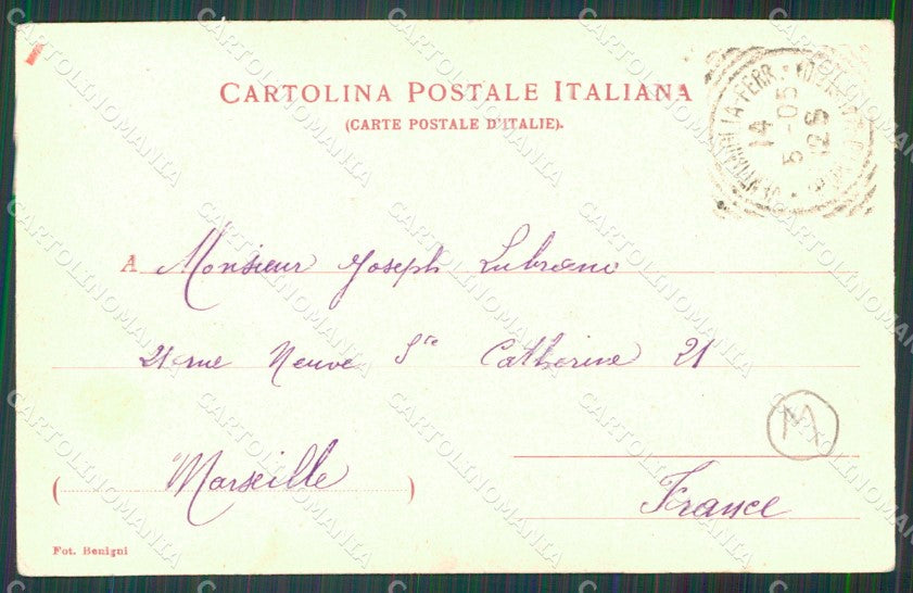 Imperia Bordighera Stazione Treno cartolina QZ7575 – retro