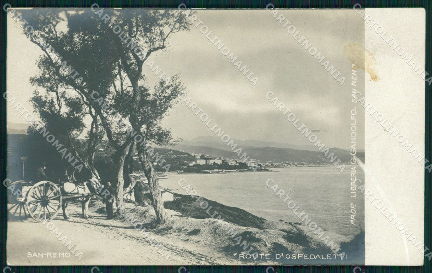 Imperia Ospedaletti Carretto PIEGA MACCHIA Foto cartolina QZ7594 – fronte