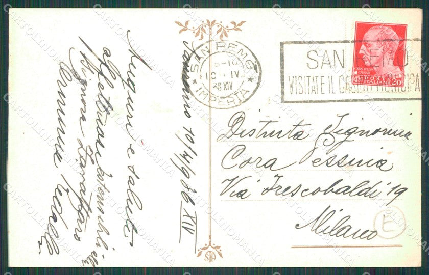 Imperia San Remo cartolina QZ7633 – retro
