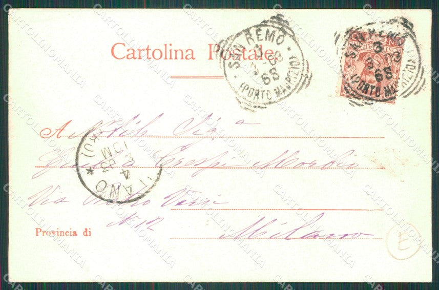 Imperia San Remo Costumi Venditore Cipolle cartolina QZ7643 – retro