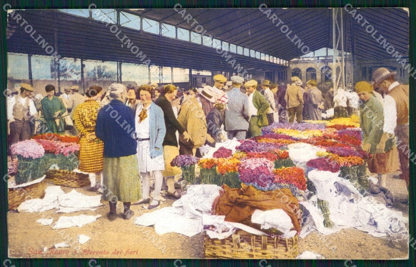 Imperia San Remo Mercato dei Fiori cartolina QZ7682 – fronte