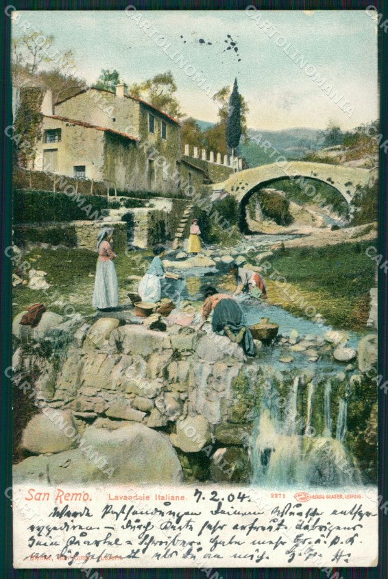 Imperia San Remo Lavandaie cartolina QZ7687 – fronte