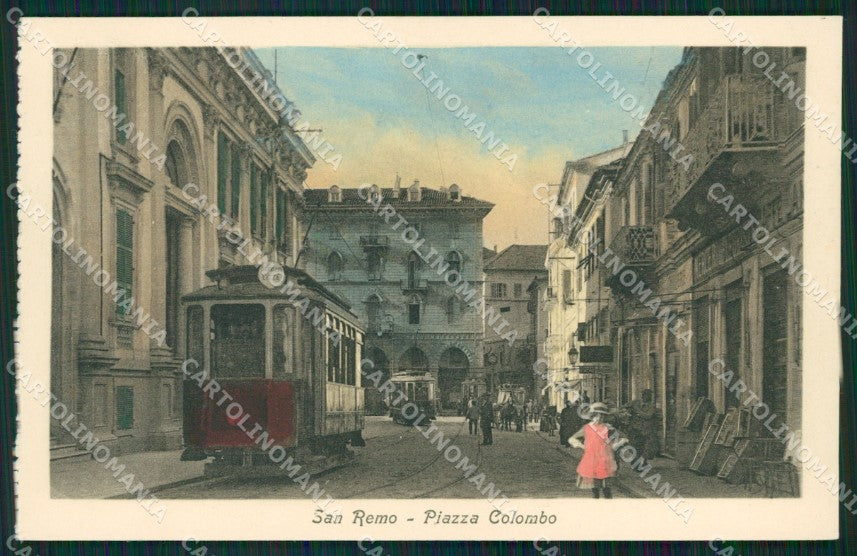 Imperia San Remo Tram cartolina QZ7695 – fronte
