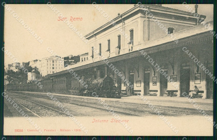 Imperia San Remo Stazione Treno cartolina QZ7723 – fronte