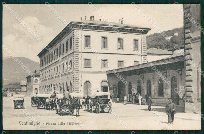 Imperia Ventimiglia Stazione Carrozze cartolina QZ7730 – fronte