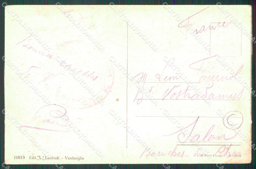 Imperia Ventimiglia PIEGHINA cartolina QZ7731 – retro