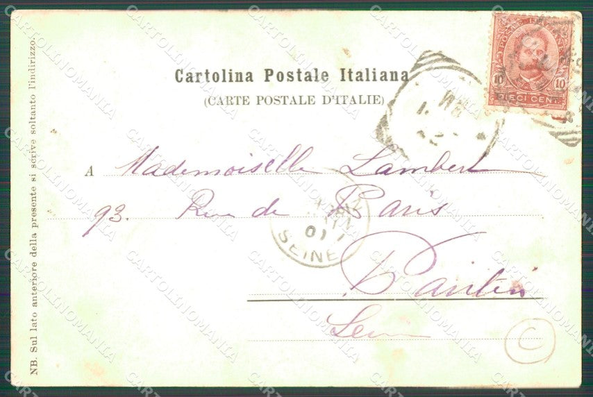 Imperia Ventimiglia Borgo Sant'Agostino cartolina QZ7732 – retro