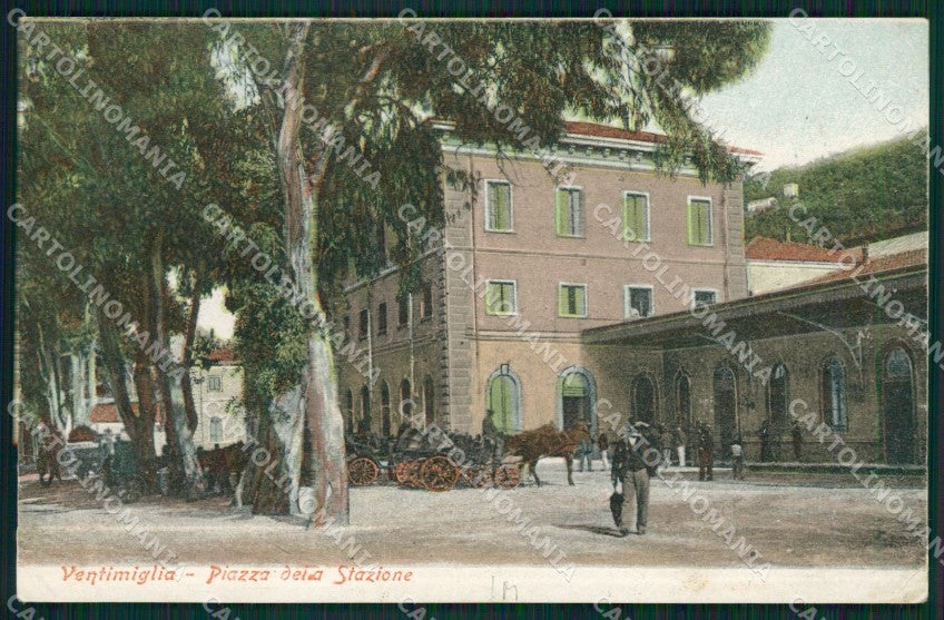 Imperia Ventimiglia Stazione Carrozze PIEGHINA cartolina QZ7745 – fronte