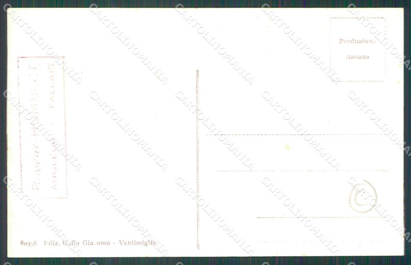 Imperia Ventimiglia Tram cartolina QZ7749 – retro