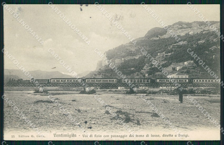 Imperia Ventimiglia Treno cartolina QZ7750 – fronte