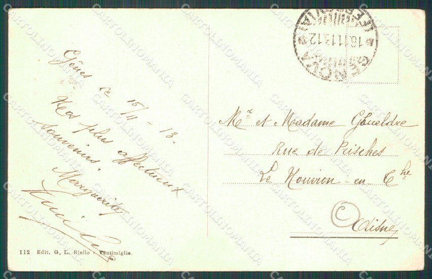 Imperia Ventimiglia PIEGHINA cartolina QZ7754 – retro