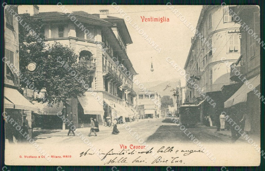 Imperia Ventimiglia Tram PIEGHINA cartolina QZ7771 – fronte