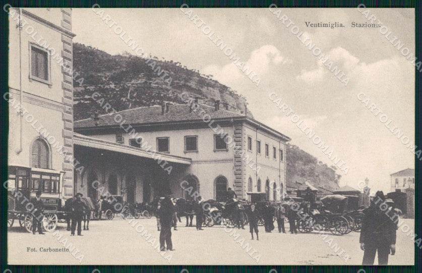 Imperia Ventimiglia Stazione Carrozze cartolina QZ7775 – fronte
