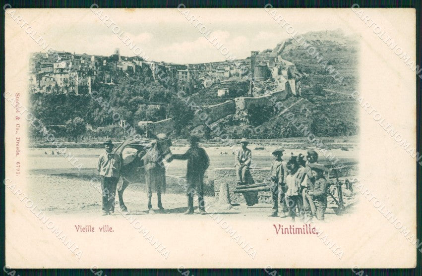 Imperia Ventimiglia Asino cartolina QZ7804 – fronte