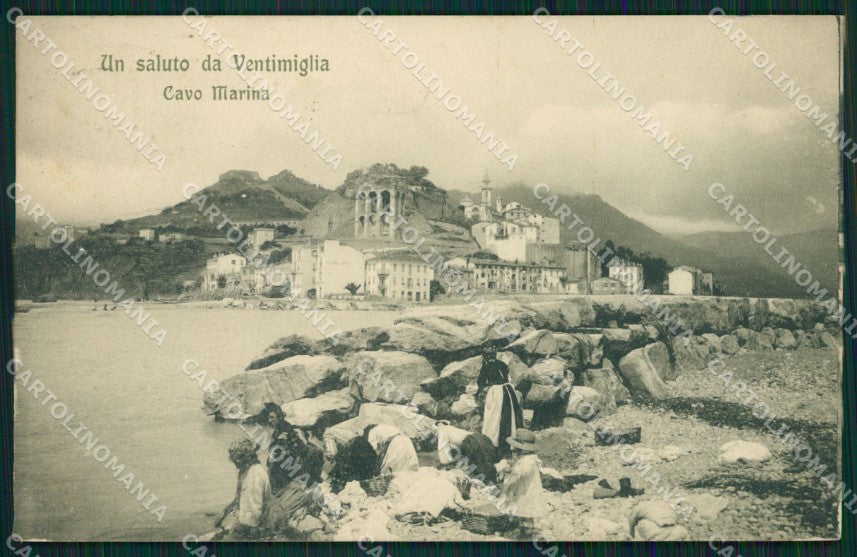 Imperia Ventimiglia Cavo Marina Lavandaie cartolina QZ7843 – fronte