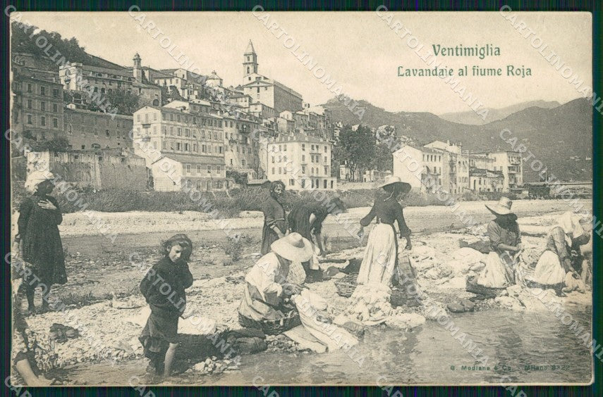 Imperia Ventimiglia Lavandaie cartolina QZ7860 – fronte