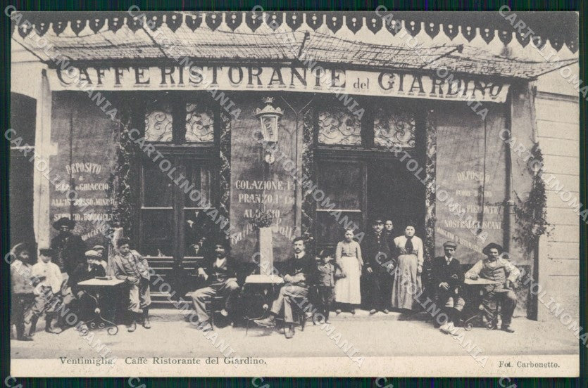 Imperia Ventimiglia Caffè Ristorante del Giardino cartolina QZ7866 – fronte