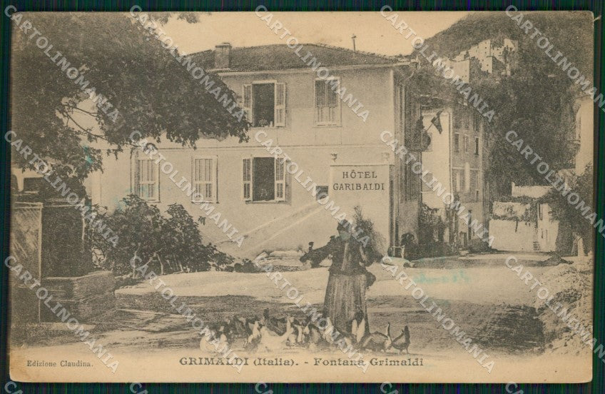 Imperia Ventimiglia Grimaldi Galline ABRASA cartolina QZ7872 – fronte